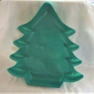 Christmas tree serving tray